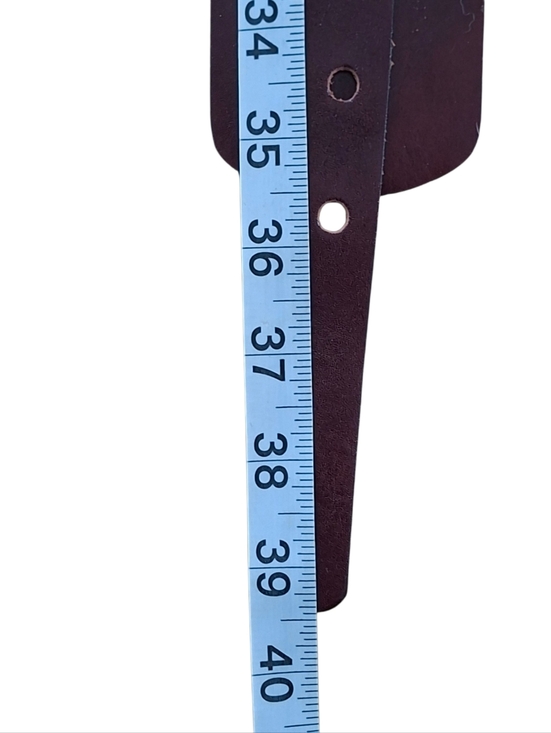 Holt Renfrew Luxe Brown Leather Belt Made in Canada Gold Buckle Timeless Classic - Picture 13 of 15